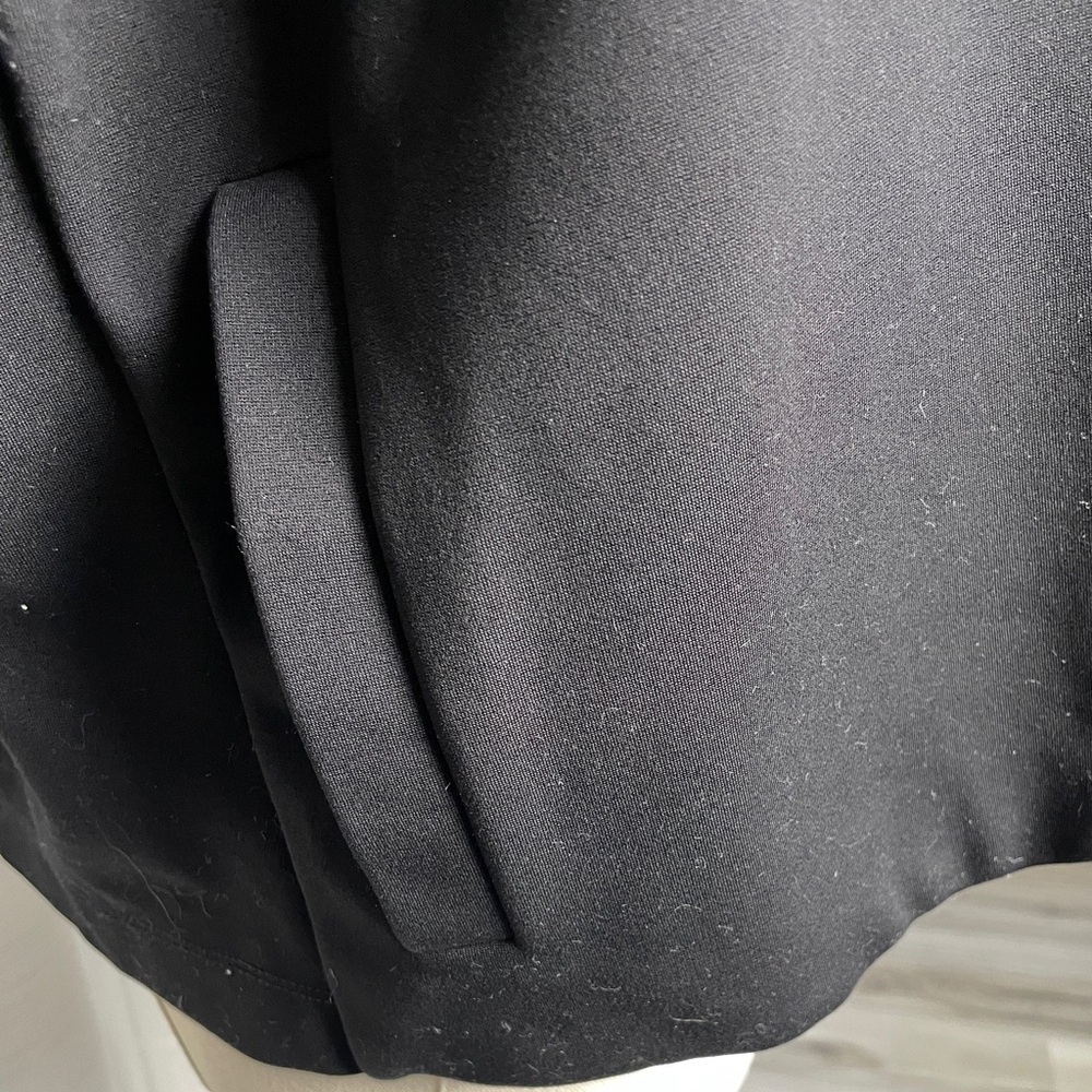 Eileen Fisher Drape Collar Long Sleeve Asymmetric Zip Short Moto Jacket Medium - Picture 9 of 10